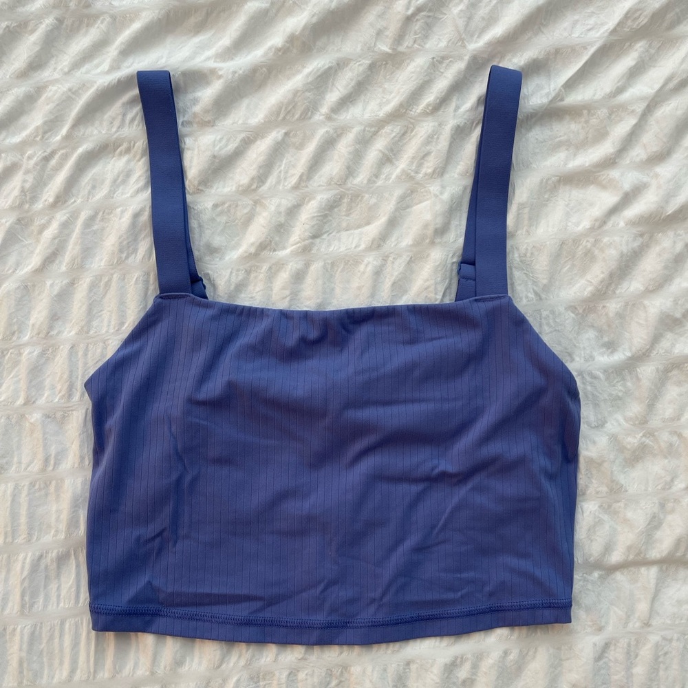 Offline by Aerie 
Ribbed Blue Crop Tank 
Size S